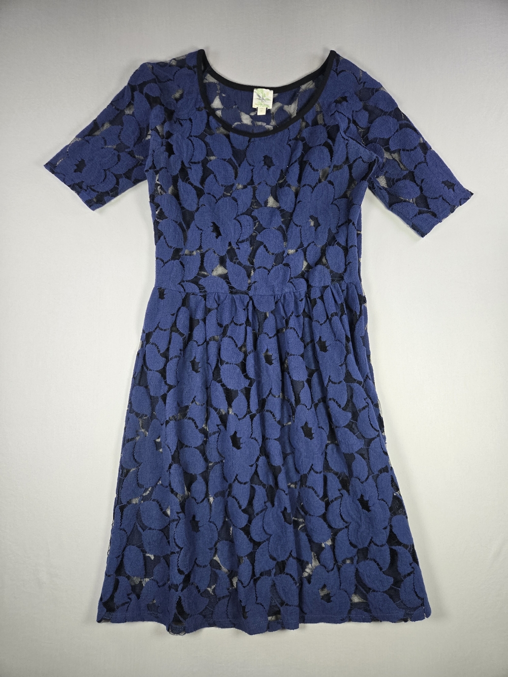 Anthropologie Weston Wear Unconditional Osier Blue Lace Dress Size Medium